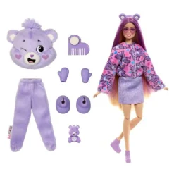 Barbie Cuttie Reveal Disfraz de Ositos Cariñositos Morado
