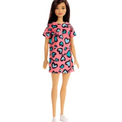 Barbie Fashion Cabello Negro con Vestido con Corazones