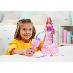 Barbie Fashion Doll Trenzas Mágicas con Accesorio Creador de Trenzas