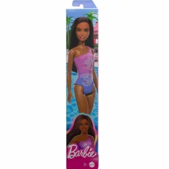 Barbie Fashion Doll & Beauty de Playa con Traje de Baño Morado