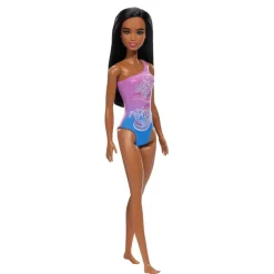 Barbie Fashion Doll & Beauty de Playa con Traje de Baño Morado