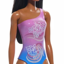 Barbie Fashion Doll & Beauty de Playa con Traje de Baño Morado