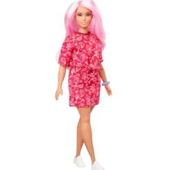 Barbie Fashion Doll & Beauty Pink Hair Fashion Dress Impresión Inspirado en México