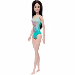 Barbie Fashion Doll & Beauty de Playa con Traje de Baño Azul