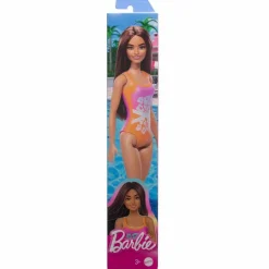 Barbie Fashion Doll & Beauty de Playa con Traje de Baño Naranja