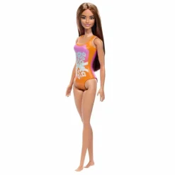 Barbie Fashion Doll & Beauty de Playa con Traje de Baño Naranja