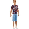 Barbie Fashion Doll & Beauty Ken Playera Camo y Bermudas