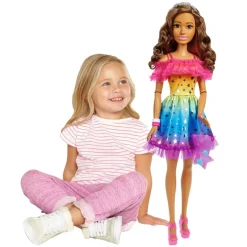 Barbie Fashion Dolls Estatura de 71 cms Vestido Arcoiris