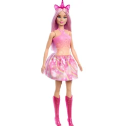 Barbie Fashion Outfit de Unicornio con Falda de Ensueño y Botas Rosas