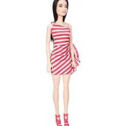 Barbie Fashion Vestido a Rayas Rojo