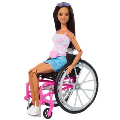Barbie Inclusión Fashion Doll & Beauty con Silla de Ruedas y Perro Labrador de Servicio