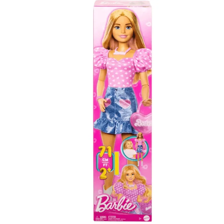 Barbie Large Dolls Muñeca 71cm Falda de Mezclilla Sorpresa HYT84