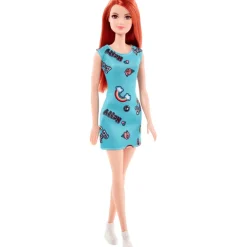 Barbie Muñeca Cabello Rojo con Vestido Sport