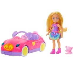 Barbie Muñeca Chelsea con Set de Juegos Auto de Osito
