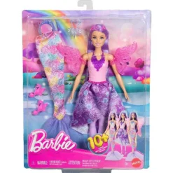 Barbie Muñeca Looks de Hada y Sirena JCP74