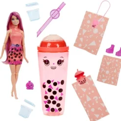 Barbie Muñeca Sorpresa Boba Tea Coral