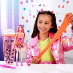 Barbie Muñeca Sorpresa Boba Tea Coral