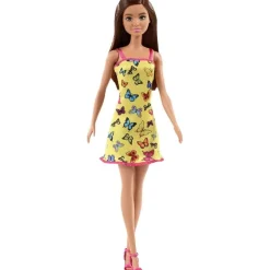 Barbie Muñeca Vestido Amarillo con Mariposas