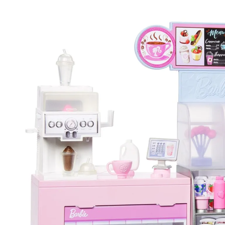 Barbie Profesiones Barista con Set de Juego de Cafetería