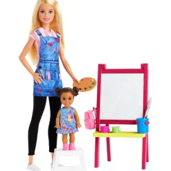 Barbie Profesiones Maestra de Arte Set deJuegos con accesorios y Niña