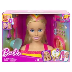 Barbie Rubia Fashion Style Peinados Arcoíris Neón