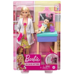 Barbie Rubia Profesiones Pediatra con Paciente Bebé