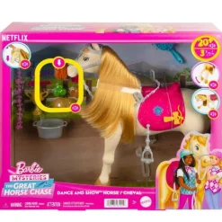Barbie set de Juego Caballo con Pelo para Peinar y 11 Accesorios