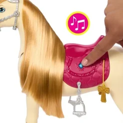 Barbie set de Juego Caballo con Pelo para Peinar y 11 Accesorios