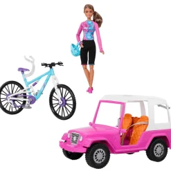 Barbie Set de Juego Muñeca con Bicicleta de Montaña HKB06