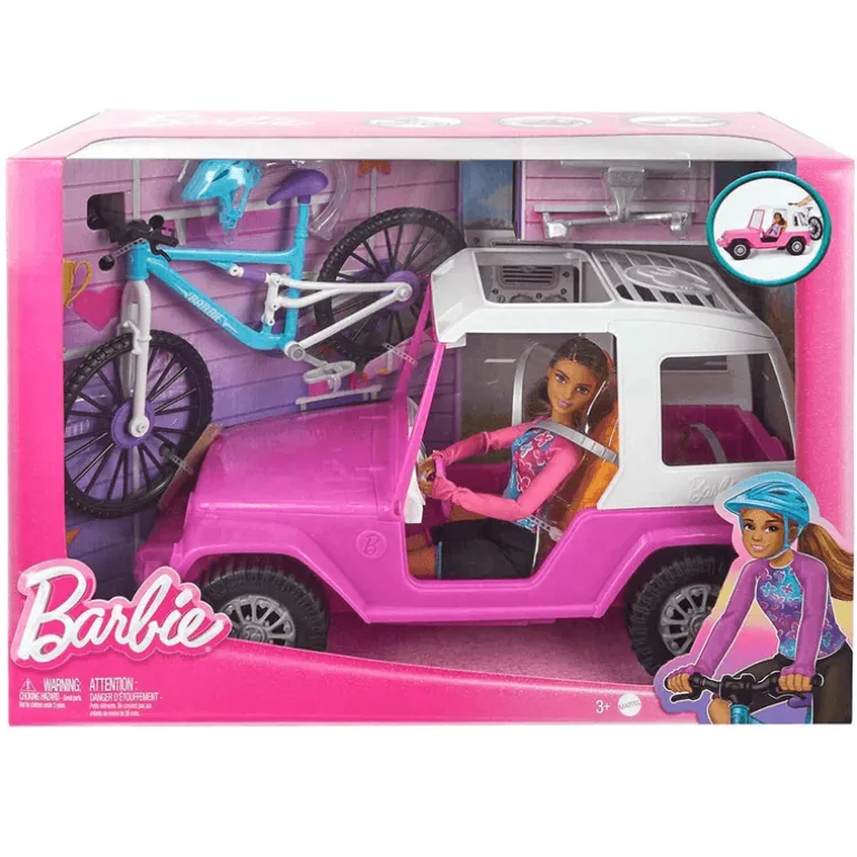 Barbie Set de Juego Muñeca con Bicicleta de Montaña HKB06