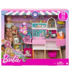 Barbie Set deTienda Cuidado Para Mascotas Incluye Barbie Cuidadora