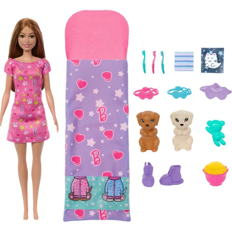 Barbie Set Fiesta de Pijamas con Perritos