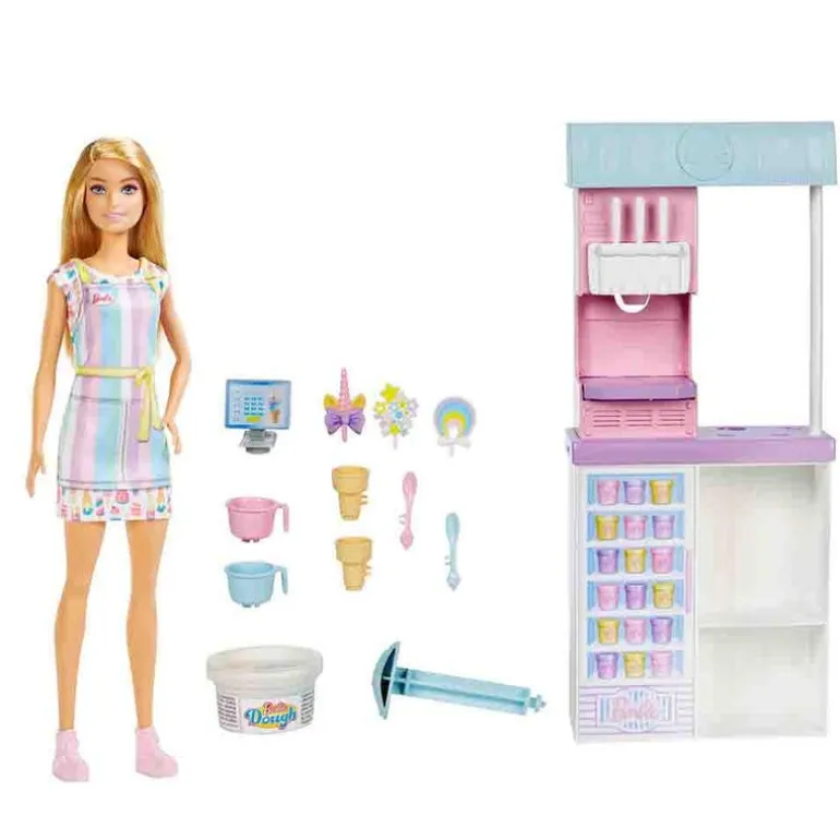 Barbie Set Tienda de Helados con más de 15 accesorios
