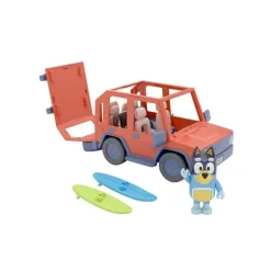 Bluey Coche de papá con Tablas de Surf y Figura de Papá