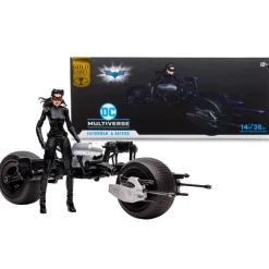 DC McFarlane Figura de Colección Gold Label Catwoman con Batimoto, de la The Dark Knight Rises
