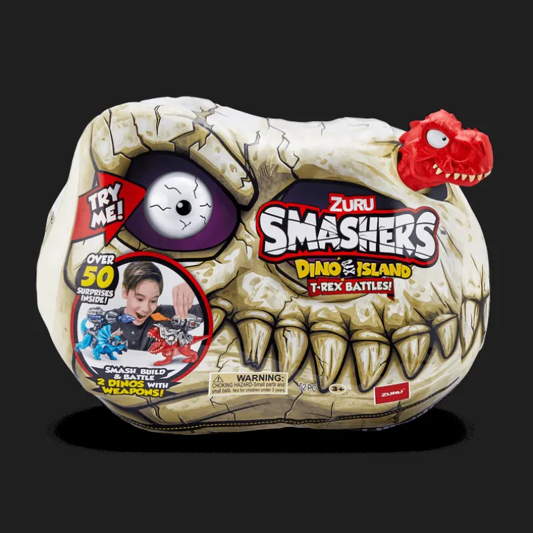 Dinosaurios de Batalla 2 Figuras Smashers T-Rex Rojo