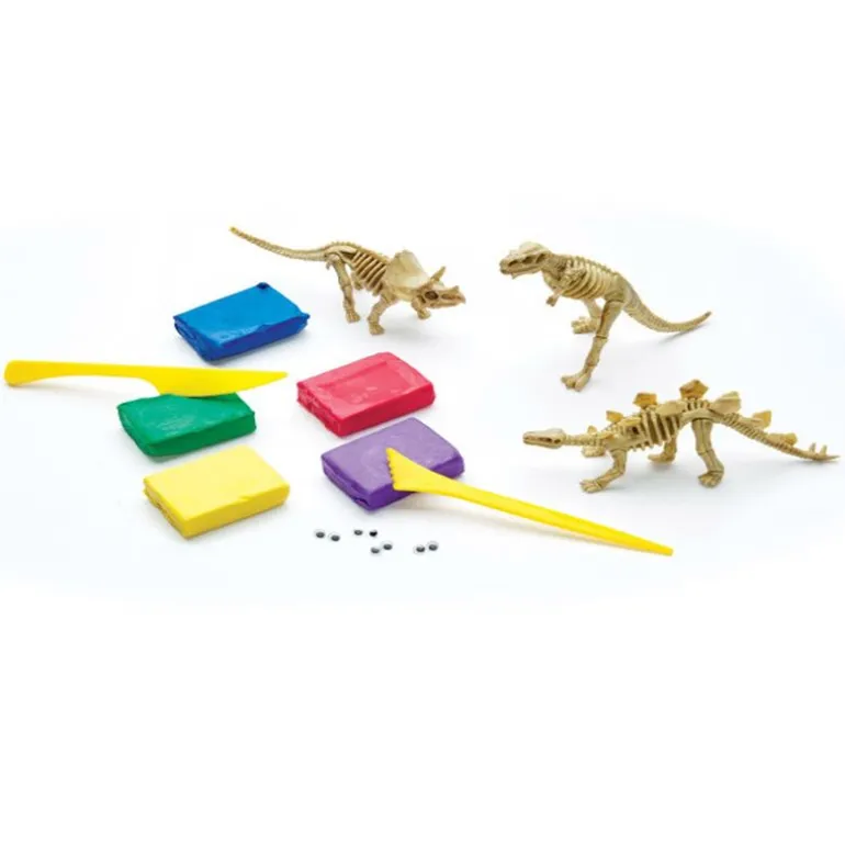 Dinosaurios Fabrica de Dinosaurios con Esqueleto y Botes de Plastilina