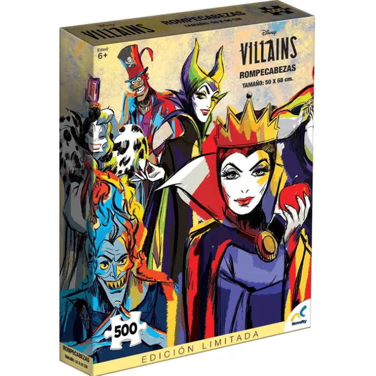Disney Rompecabezas Arte Pop de Villanos de 500 Piezas