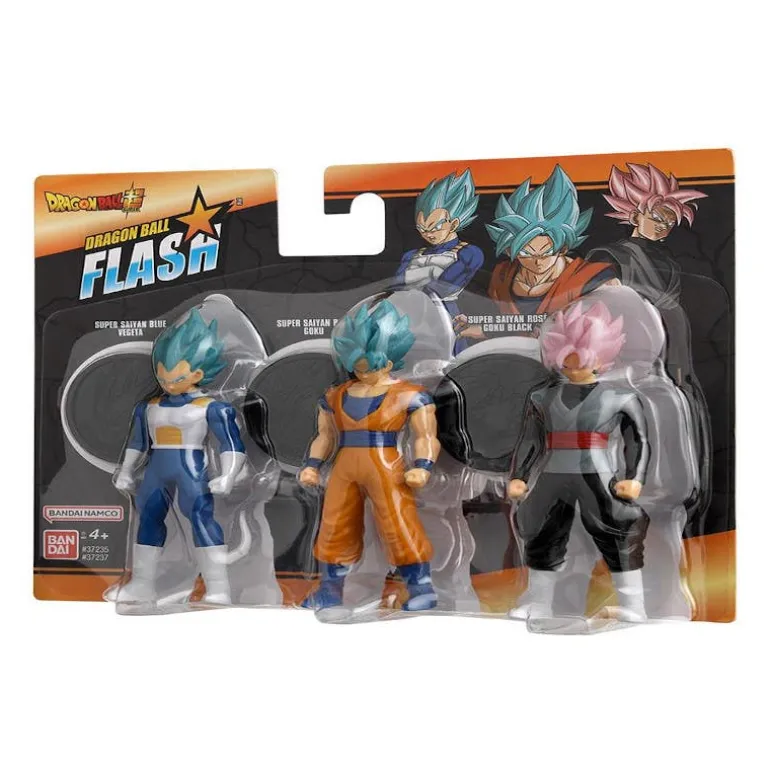 Dragon Ball 3 Pack Figuras de Acción Goku, Vegeta y Goku Malo
