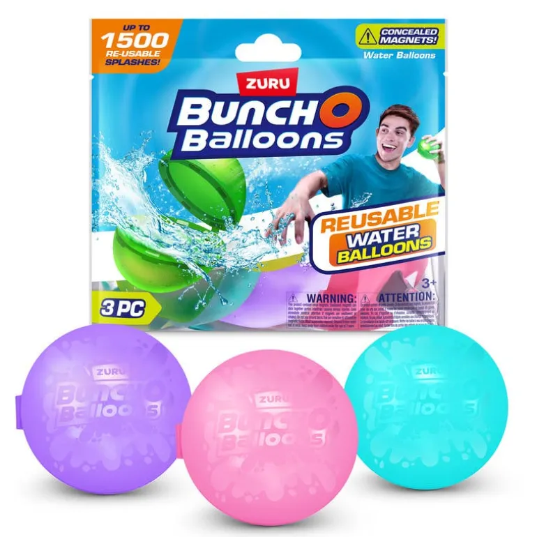 Globos de Agua Reusable Rosa Kit de 3 Piezas