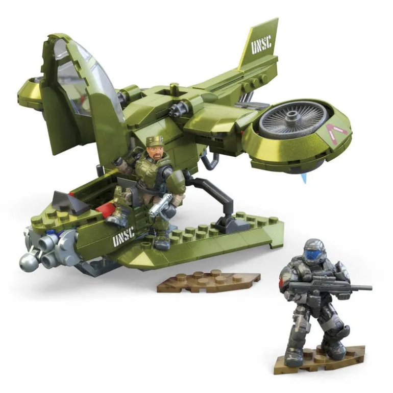 Halo Nave Misión Reconocimiento Mega Construx Incluye Figura de Master Chief