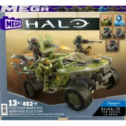 Halo Tanque Warthog del Fleetcom con 5 Mini Figuras de Mega Bloks