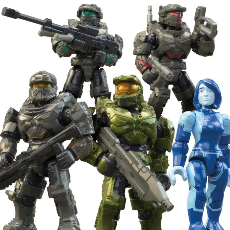 Halo Tanque Warthog del Fleetcom con 5 Mini Figuras de Mega Bloks