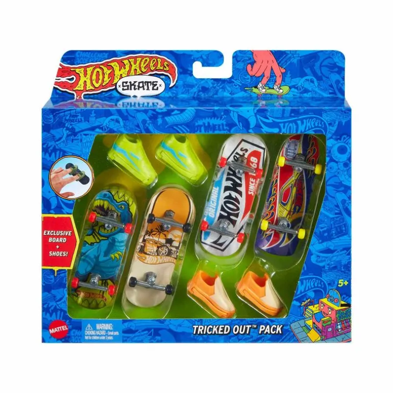 Hot Wheels 2 Pack Skate Patineta Sneakers Tony Hawk Dinosaurio