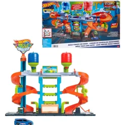 Hot Wheels City Set y Pista Mega Torre de Autolavado
