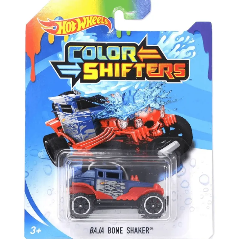 Hot Wheels Coche Color Shifters Cambia de Color Baja Bone Shaker