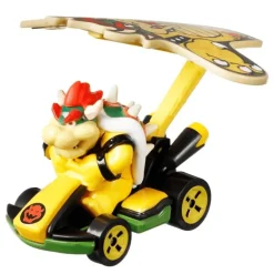Hot Wheels Mario Kart Vehículo Bowser con Glider