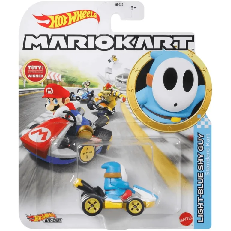 Hot Wheels Mario Kart Shy Guy Standard Azul Claro