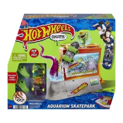 Hot Wheels Skate Park Aquarium Incluye Patineta y Sneakers