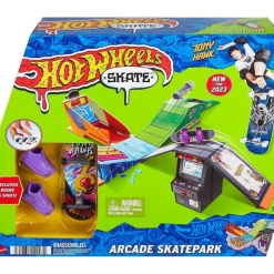 Hot Wheels Skate Park Arcade Incluye Patineta y Sneakers